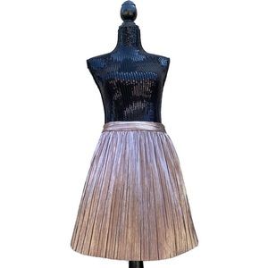 House of Harlow Revolve Rose Gold Flint Mini Skirt Pleated Small